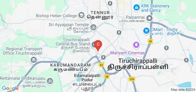 Pavendar Bharathidasan Institute of Information Technology, Tiruchirappalli Map