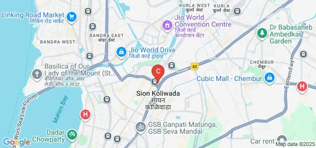 Ayurved Mahavidyalaya and Seth R V Ayurved Hospital, Mumbai Map