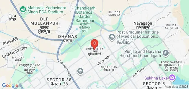 University Institute of Engineering and Technology, Panjab University, Chandigarh Map