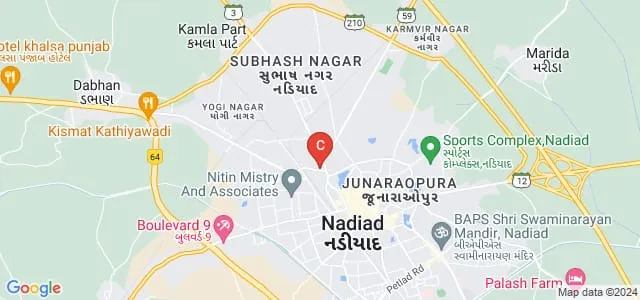 Vinayaka College of Nursing, Nadiad Map