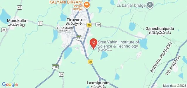 Sree Vahini Institute of Science and Technology, Tiruvuru Map