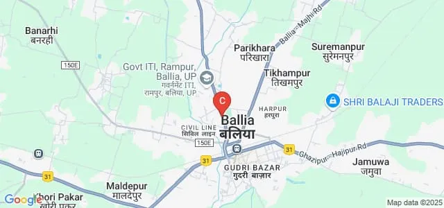 Prithvi Shiv Kisan Majdoor Balika PG College, Ballia Map
