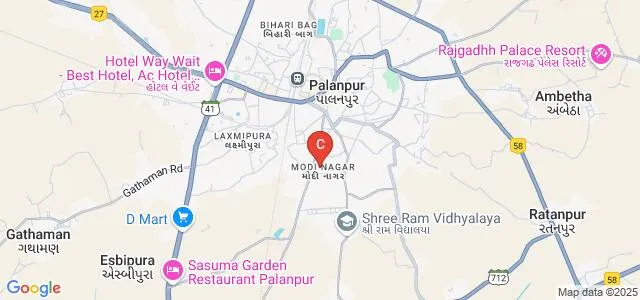 Shree Banaskantha Kadva Patidar Sanskar Mandal Sanchalit Matrushree PN Karpatiya B Sc College, Palanpur Map