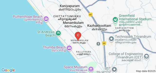Marian College of Architecture and Planning, Thiruvananthapuram Map