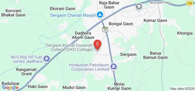 Dergaon Kamal Dowerah College, Golaghat Map