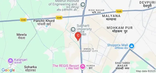 Apex Institute of Management Studies and Research, Meerut Map