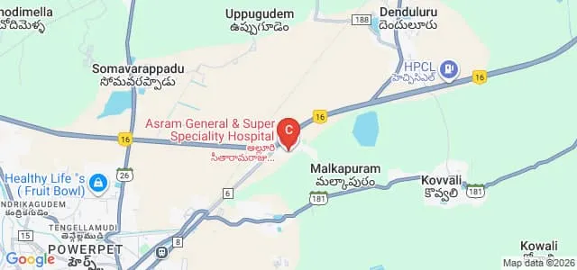ASRAM College of Nursing, Eluru Map
