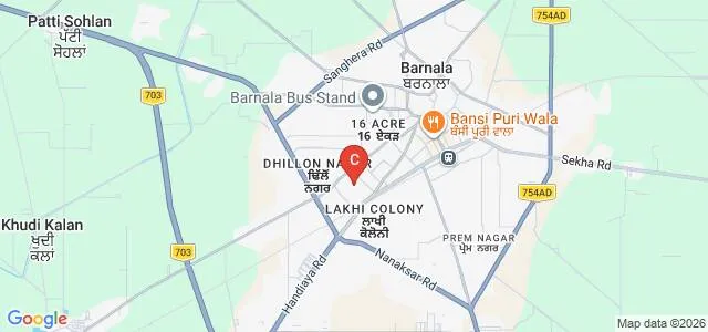 Sanatan Dharam College, Barnala Map