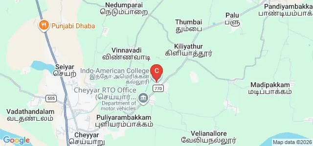 Indo-American College, Thiruvannamalai Map