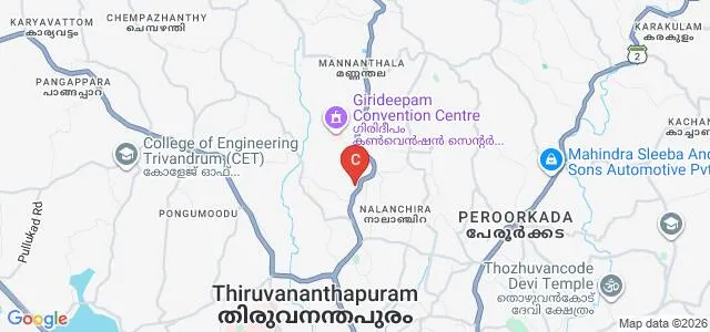 Mar Baselios College of Engineering and Technology, Thiruvananthapuram Map