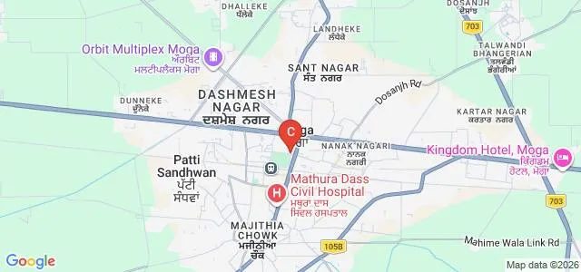 Guru Nanak College, Moga Map