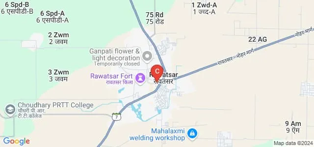 Saraswati Vidya Niketan Girls College, Rawatsar Map