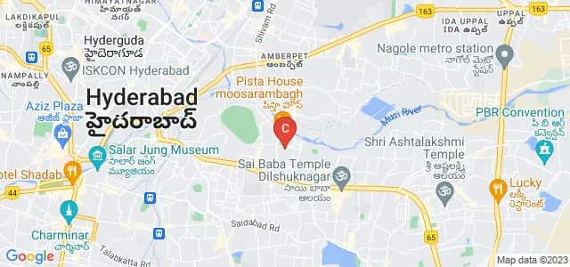 Aurora's PG College, Moosarambagh Map