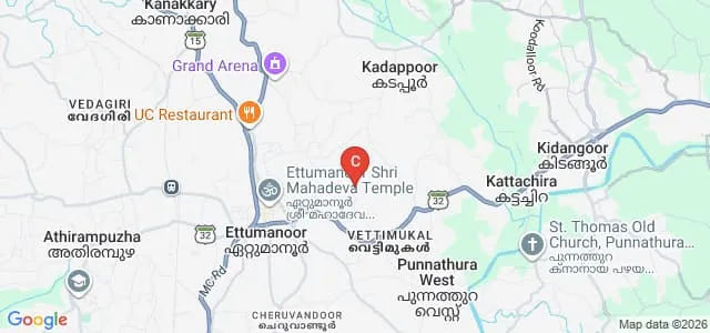 Mangalam College of Education, Ettumanoor Map