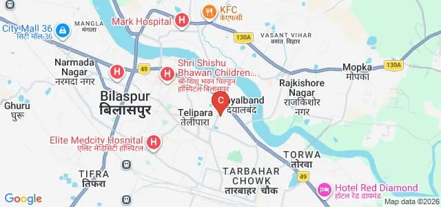 Swami Atmanand Government English Medium Model College, Bilaspur Map