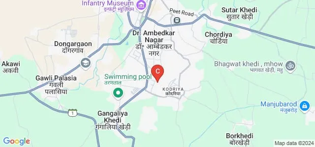 Military College of Telecommunication Engineering, Indore Map