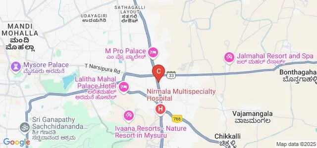 Genius First Grade College, Mysore Map