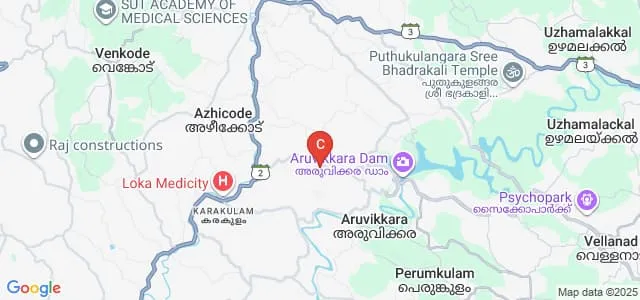 G Karunakaran Memorial Co Operative College of Management and Technology, Thiruvananthapuram Map
