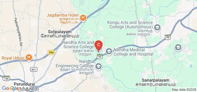Nandha Teacher Training Institute, Erode Map