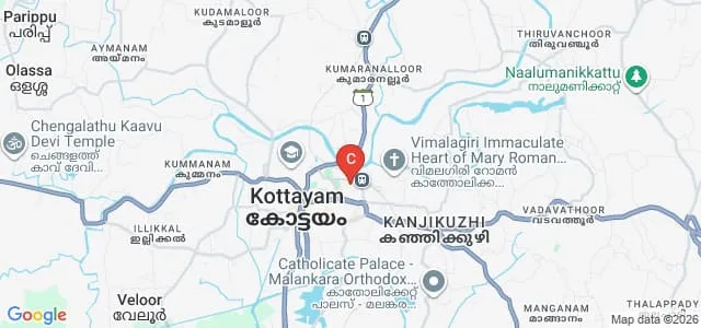 Thiruhrudaya College of Nursing, SH Medical Centre, Kottayam Map