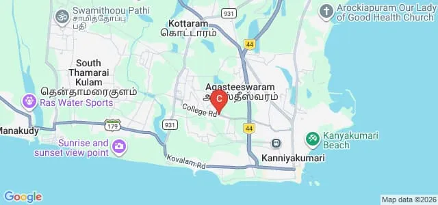 Vivekananda College of Education, Kanyakumari Map