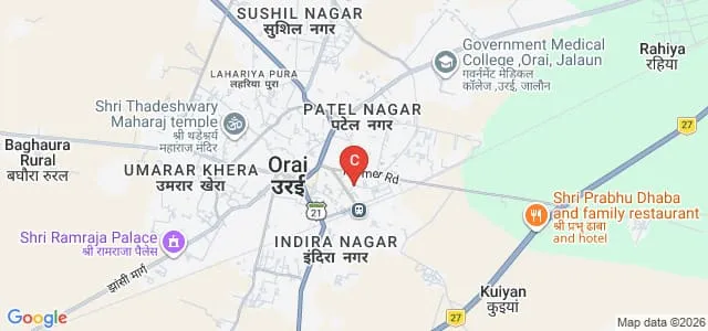 Gandhi Mahavidyalaya, Orai Map