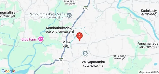 Carmel College, Thrissur Map