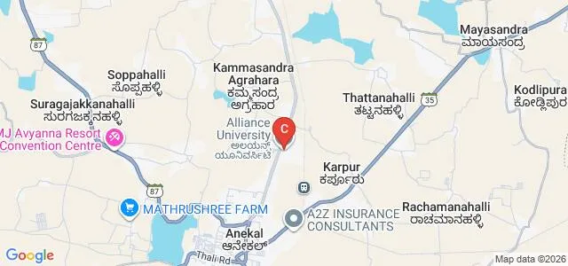 Alliance School of Sciences, Bengaluru Map