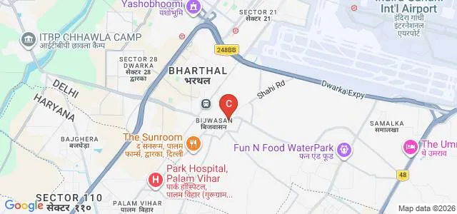 Amity School of Engineering and Technology, Bijwasan Map