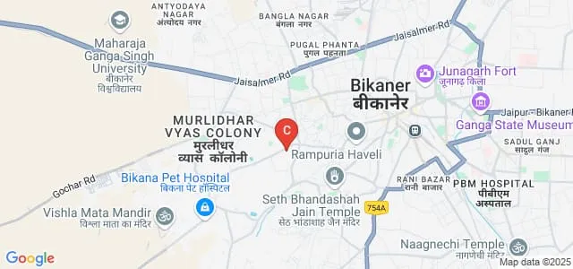 Binani Kanya Mahavidyalaya, Bikaner Map