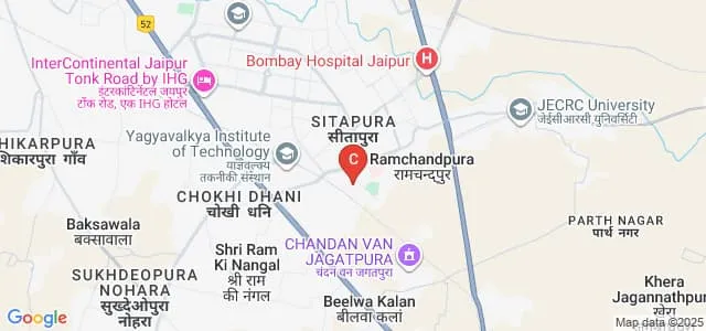 Aayojan School of Architecture, Jaipur Map