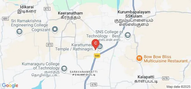 PPG College of Arts and Science, Coimbatore Map