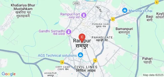 Smt Shanti Chauhan Smarak Degree College, Rampur Map