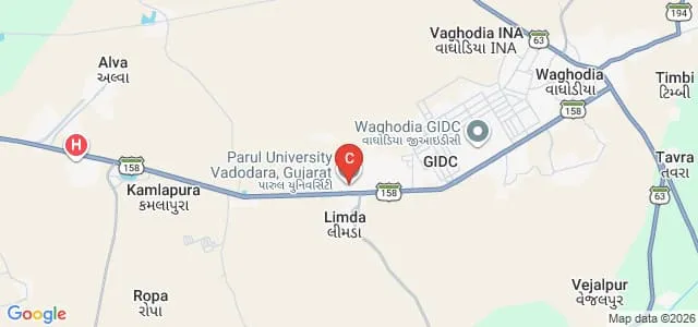 Parul Institute of Engineering and Technology, Vadodara Map