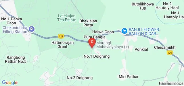 Marangi Mahavidyalaya, Golaghat Map