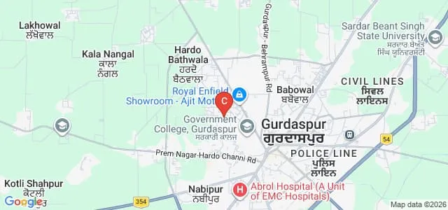 Government College, Gurdaspur Map