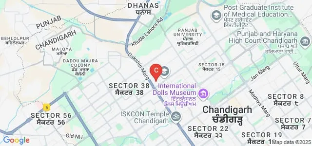 Dr Harvansh Singh Judge Institute of Dental Sciences and Hospital, Chandigarh Map