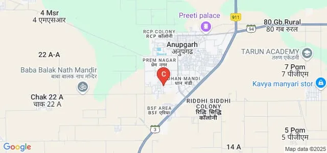 Shree Guru Teg Bahadur College of Education, Anoopgarh Map