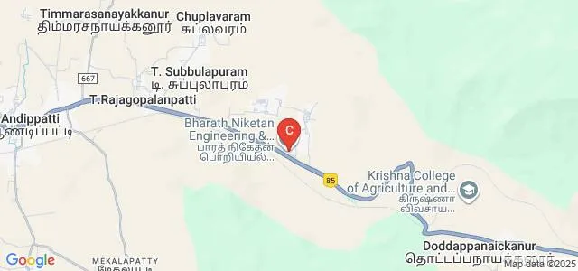 Bharath Niketan Polytechnic College, Theni Map
