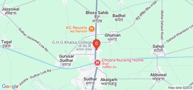 GHG Khalsa College, Ludhiana Map