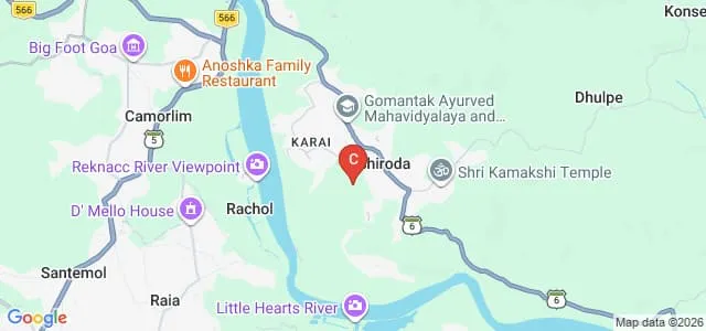 Shree Rayeshwar Institute of Engineering and Information Technology, Goa Map
