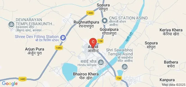 Government College, Asind Map