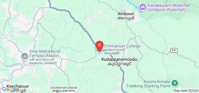 Emmanuel College of B Ed Training, Vazhichal Map