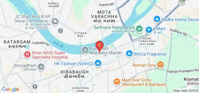 Shree JB Dharukawala Mahila Arts College, Surat Map