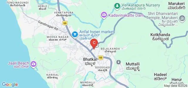 Anjuman College for Women, Bhatkal Map