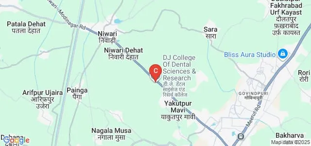 DJ College of Dental Sciences and Research, Ghaziabad Map