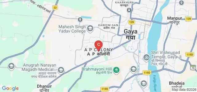 Gaya College, Gaya Map