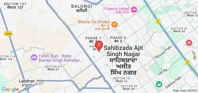 Centre for Development of Advanced Computing, Mohali Map