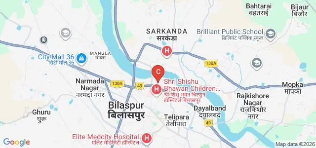 Chhattisgarh Institute of Medical Sciences, Bilaspur Map