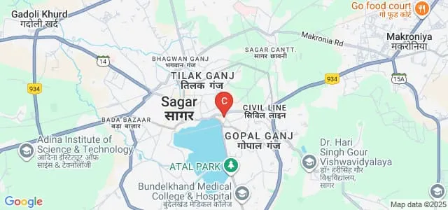 Government Autonomous Girls PG College of Excellence, Sagar Map